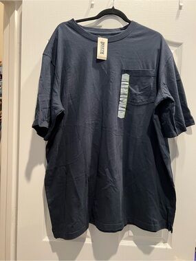 Duluth Trading Co Navy Short Sleeve Pocket Tee